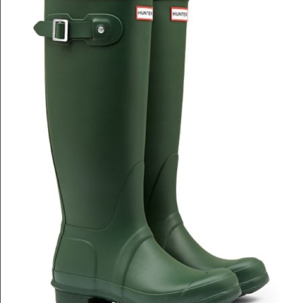 Hunter Original Tall Matte Hunter Green Rain Boot - NEVER WORN
